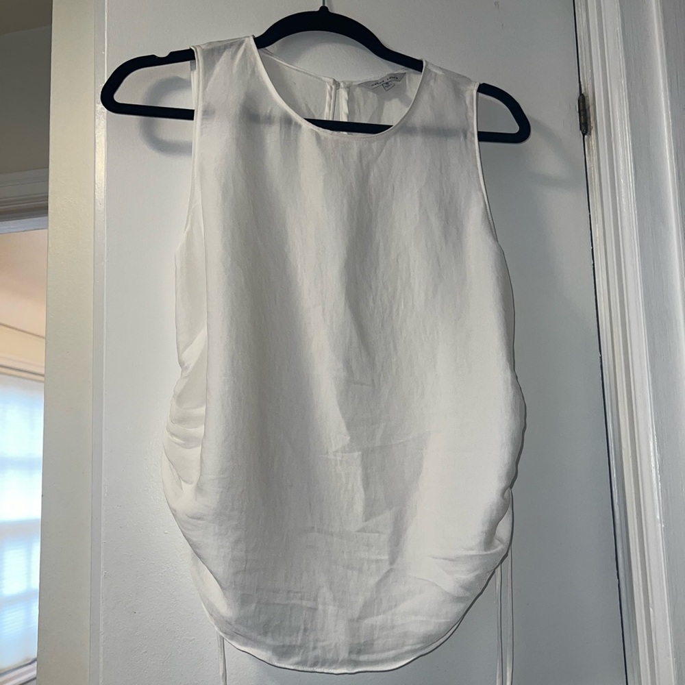 Naked Zebra - white silky tank top